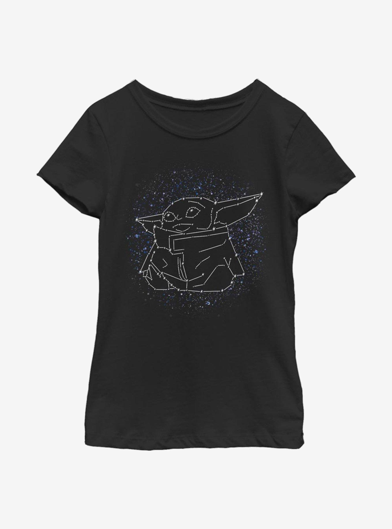 Star Wars The Mandalorian The Child Constellation Youth Girls T-Shirt, BLACK, hi-res