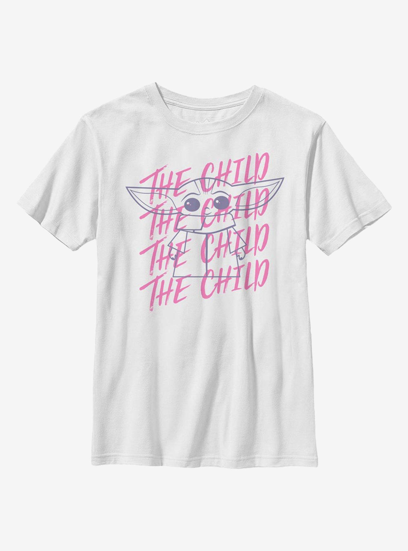 Star Wars The Mandalorian The Child Overlap Youth T-Shirt, WHITE, hi-res