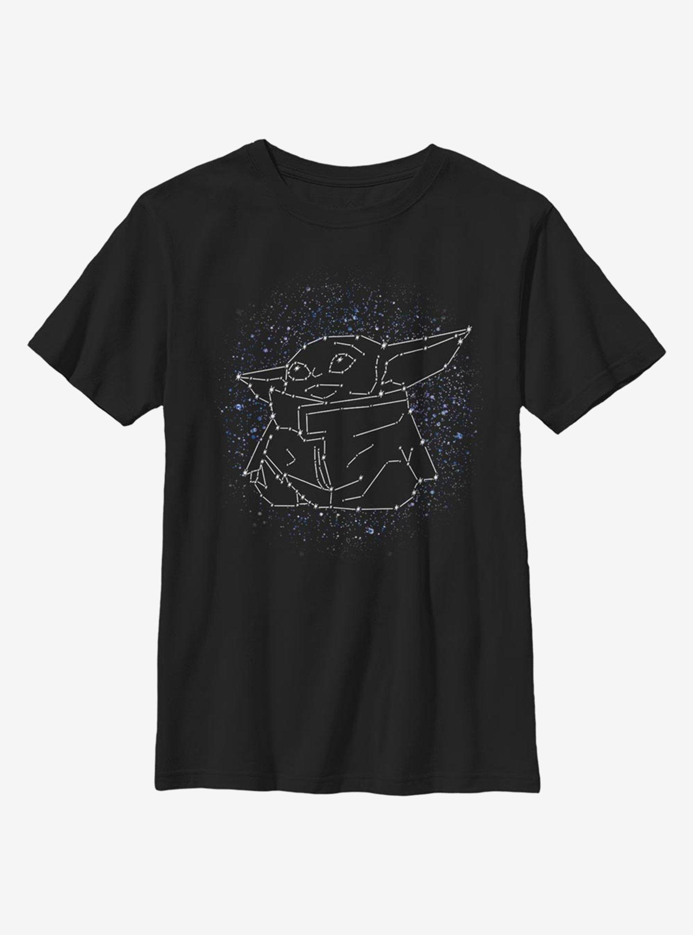 Star Wars The Mandalorian The Child Constellation Youth T-Shirt, BLACK, hi-res