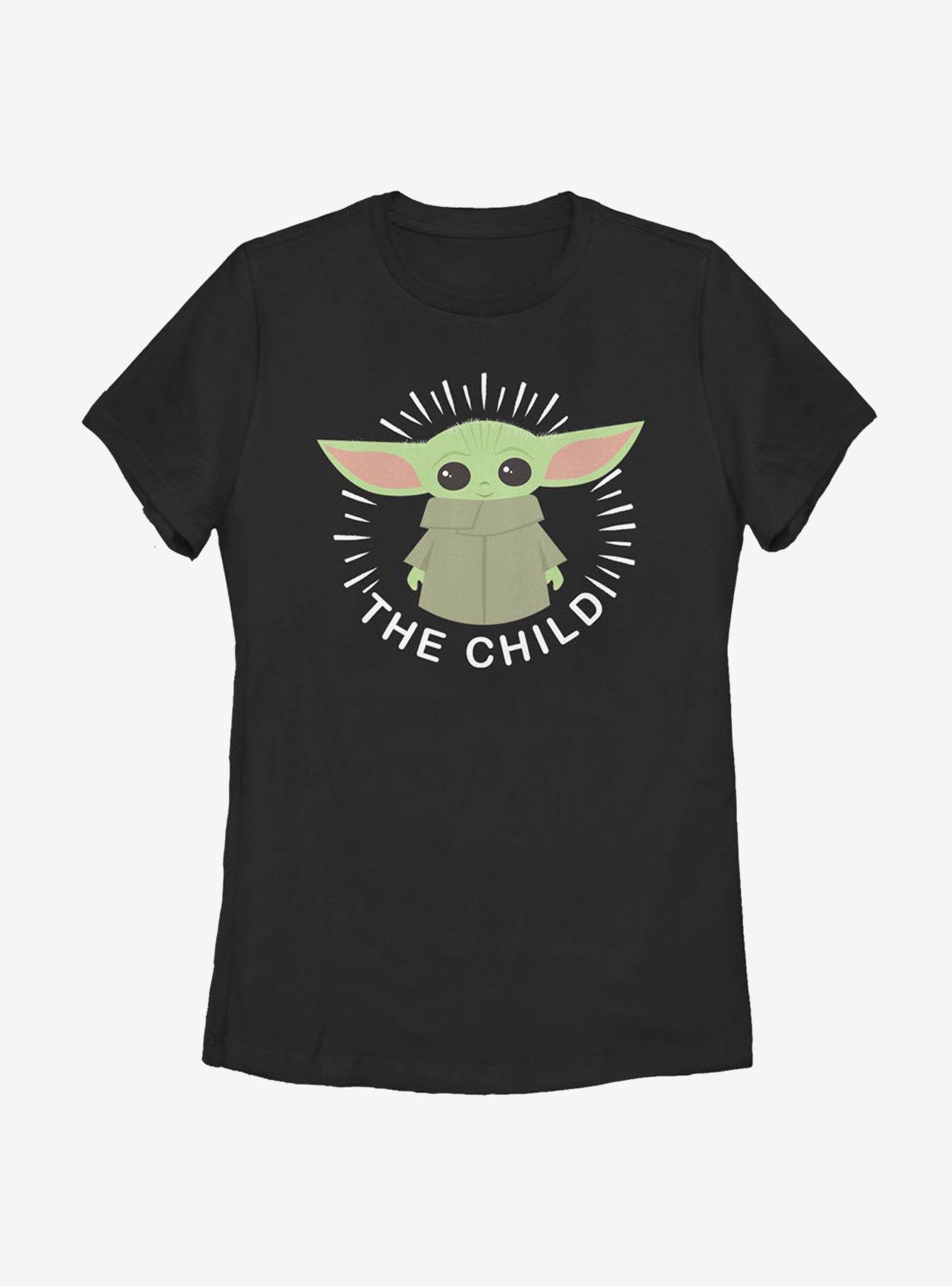 Star Wars The Mandalorian The Child Large Spark Womens T-Shirt, BLACK, hi-res