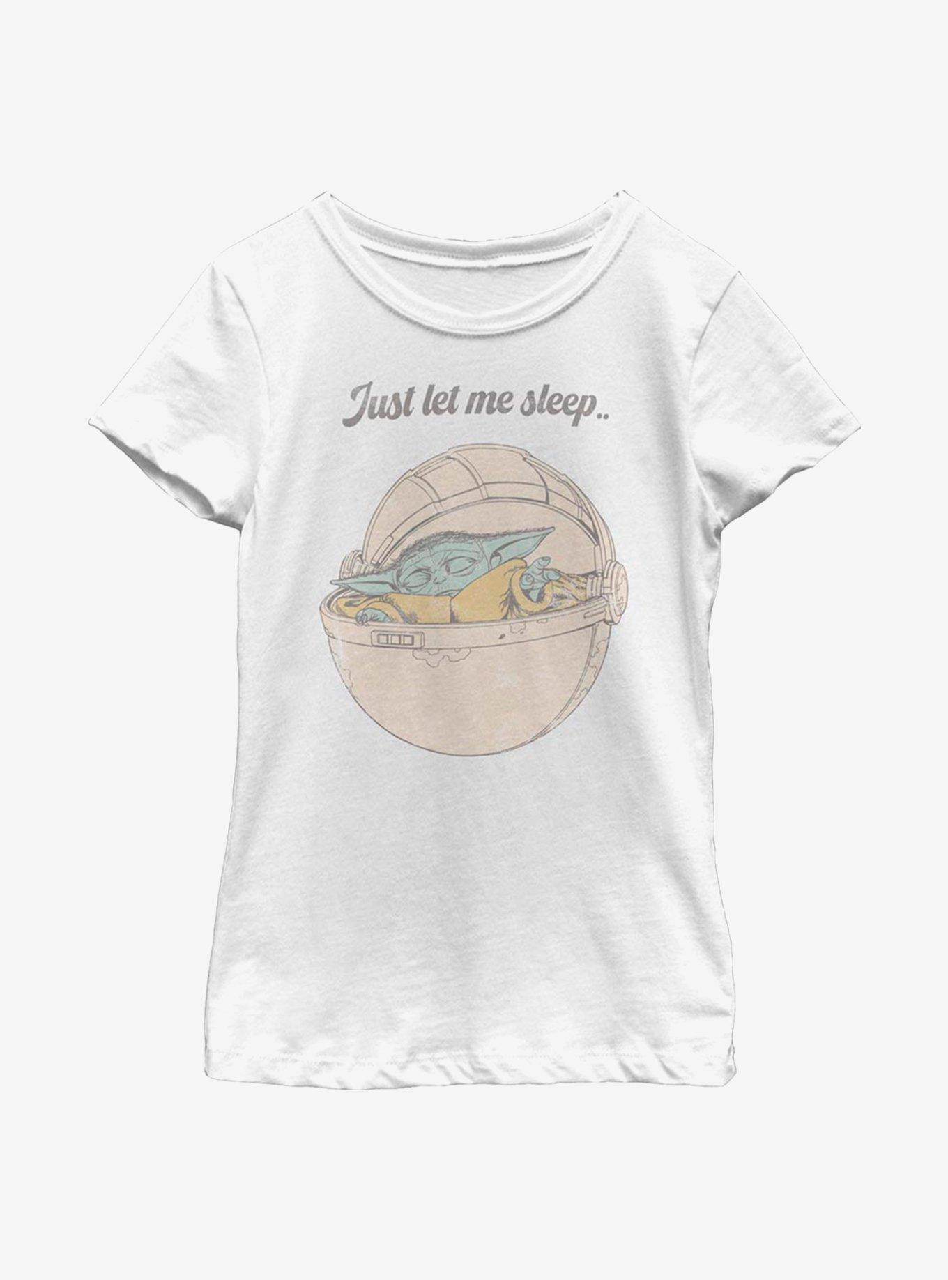 Star Wars The Mandalorian The Child Let Me Sleep Youth Girls T-Shirt, WHITE, hi-res