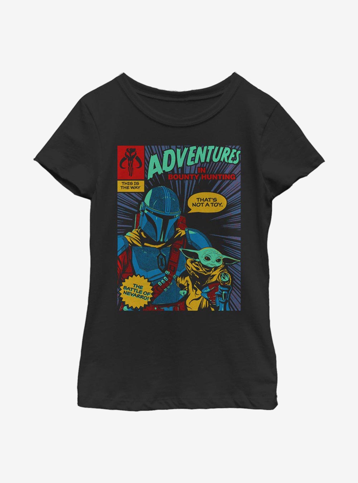 Star Wars The Mandalorian The Child Adventures Comic Youth Girls T-Shirt, , hi-res