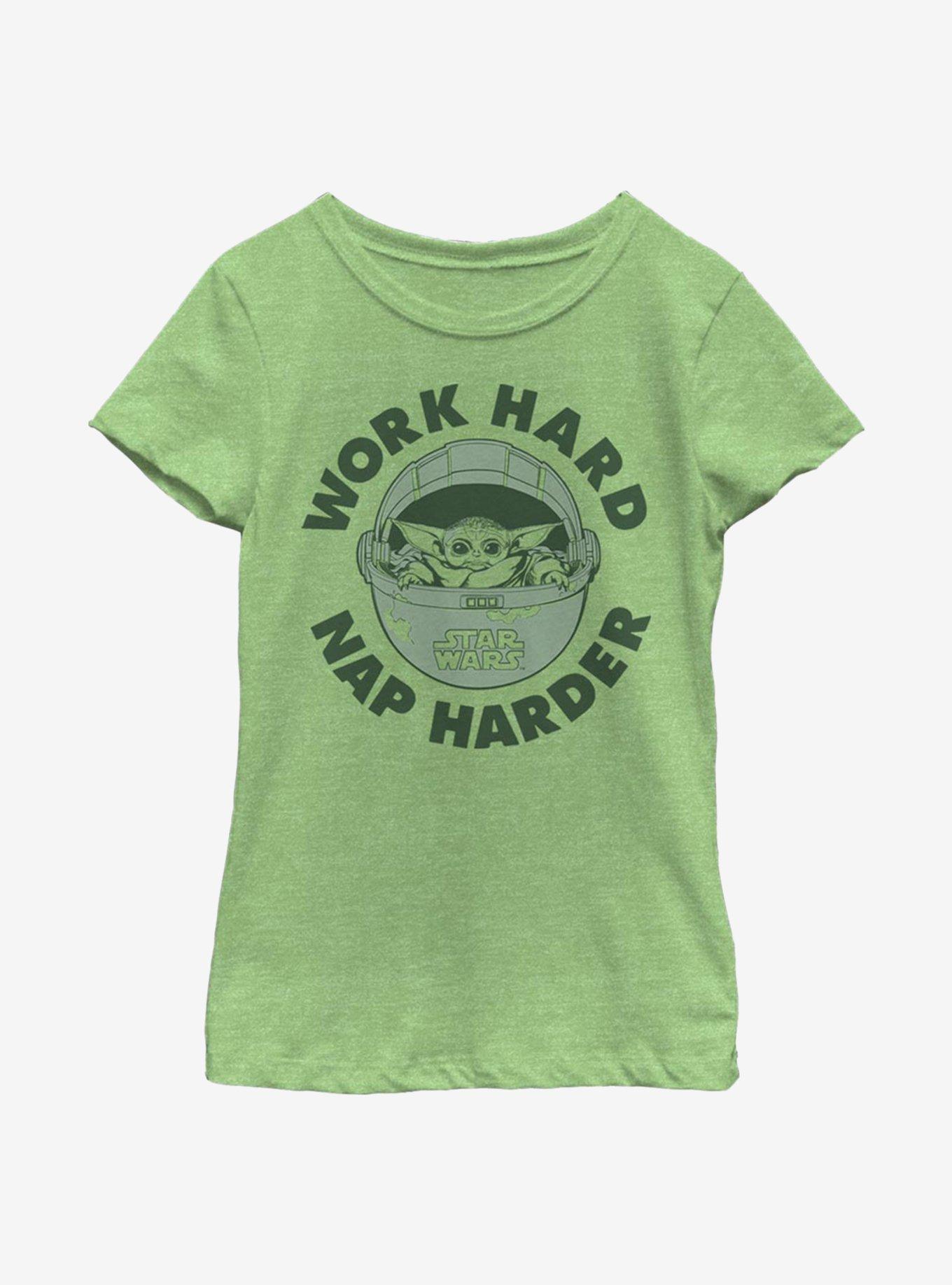 Star Wars The Mandalorian The Child Nap Harder Youth Girls T-Shirt, GRN APPLE, hi-res