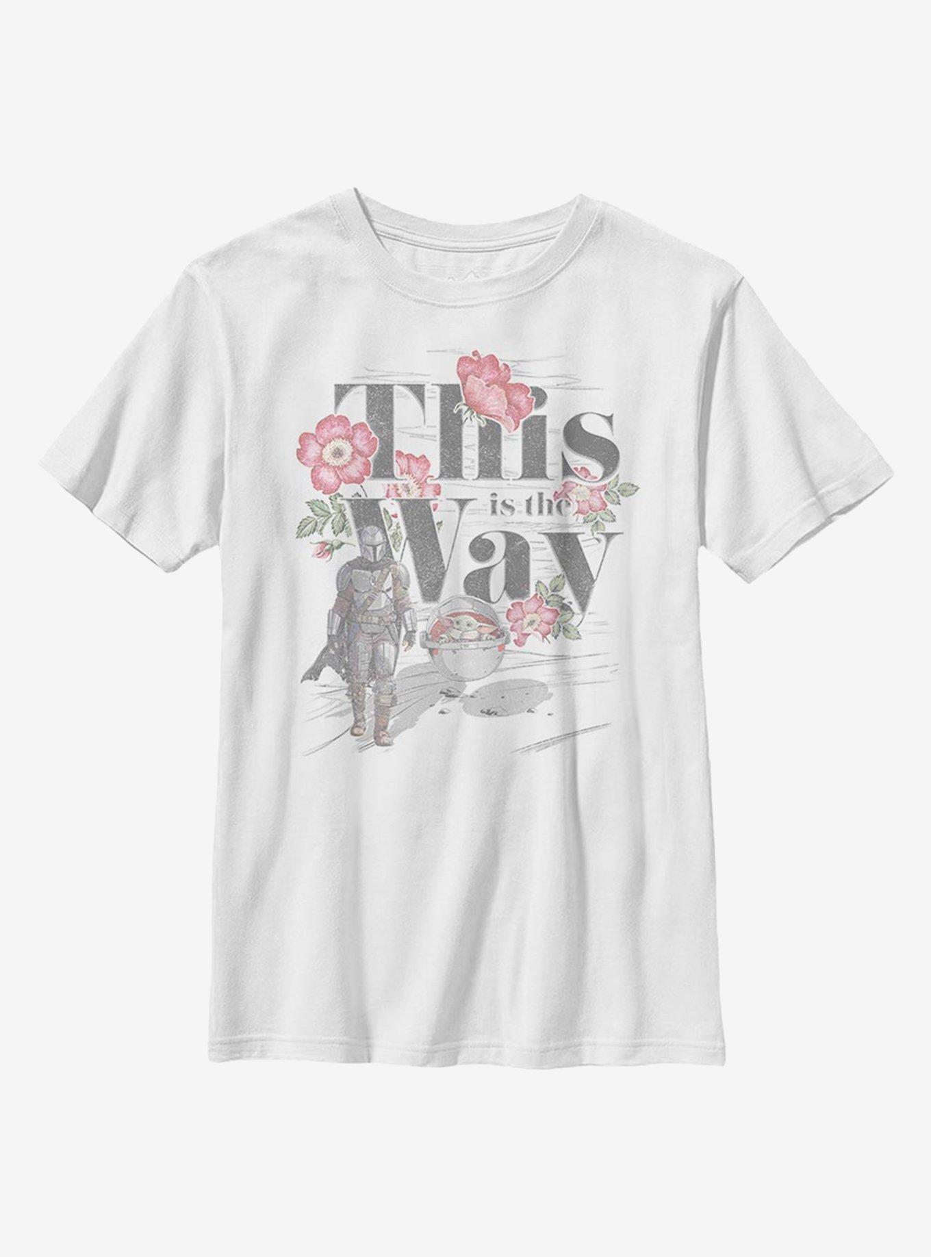 Star Wars The Mandalorian The Child Way Floral Youth T-Shirt, , hi-res