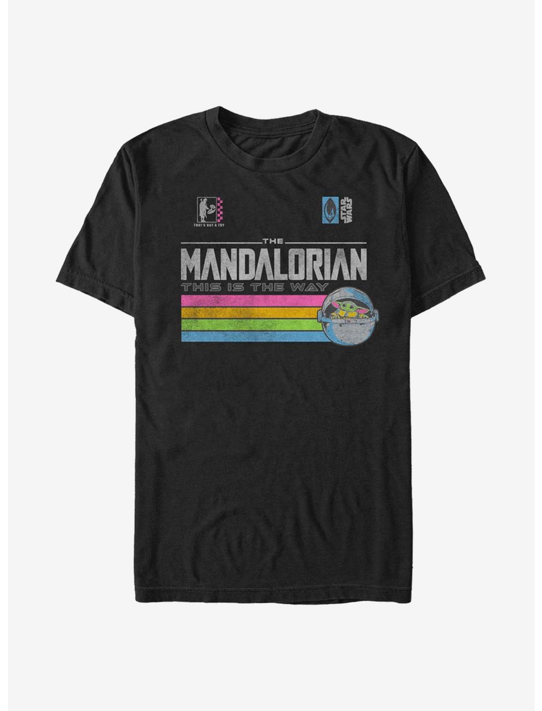 Star Wars The Mandalorian The Child Stripes Bright T-Shirt, BLACK, hi-res
