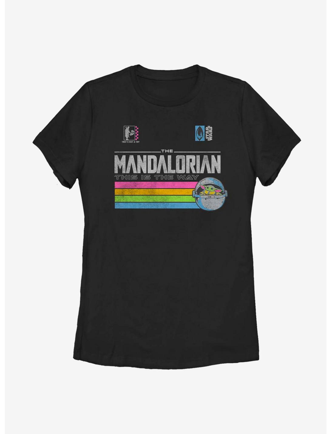 Star Wars The Mandalorian The Child Stripes Bright Womens T-Shirt, BLACK, hi-res