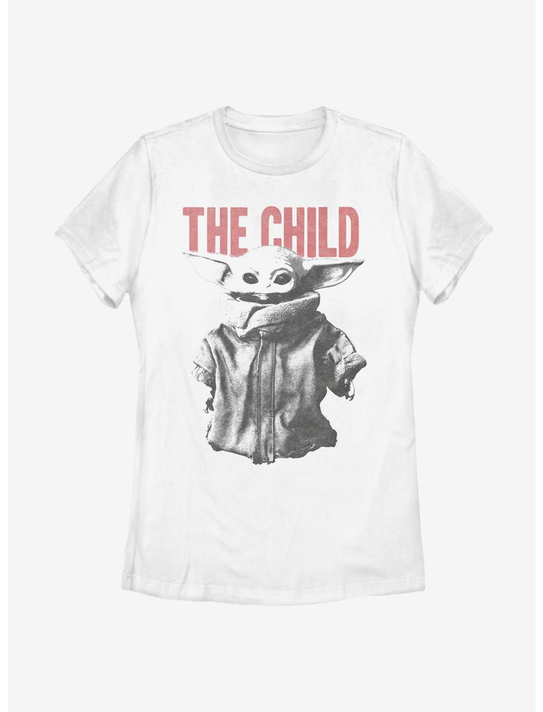 Star Wars The Mandalorian The Child Large Letters Womens T-Shirt, WHITE, hi-res