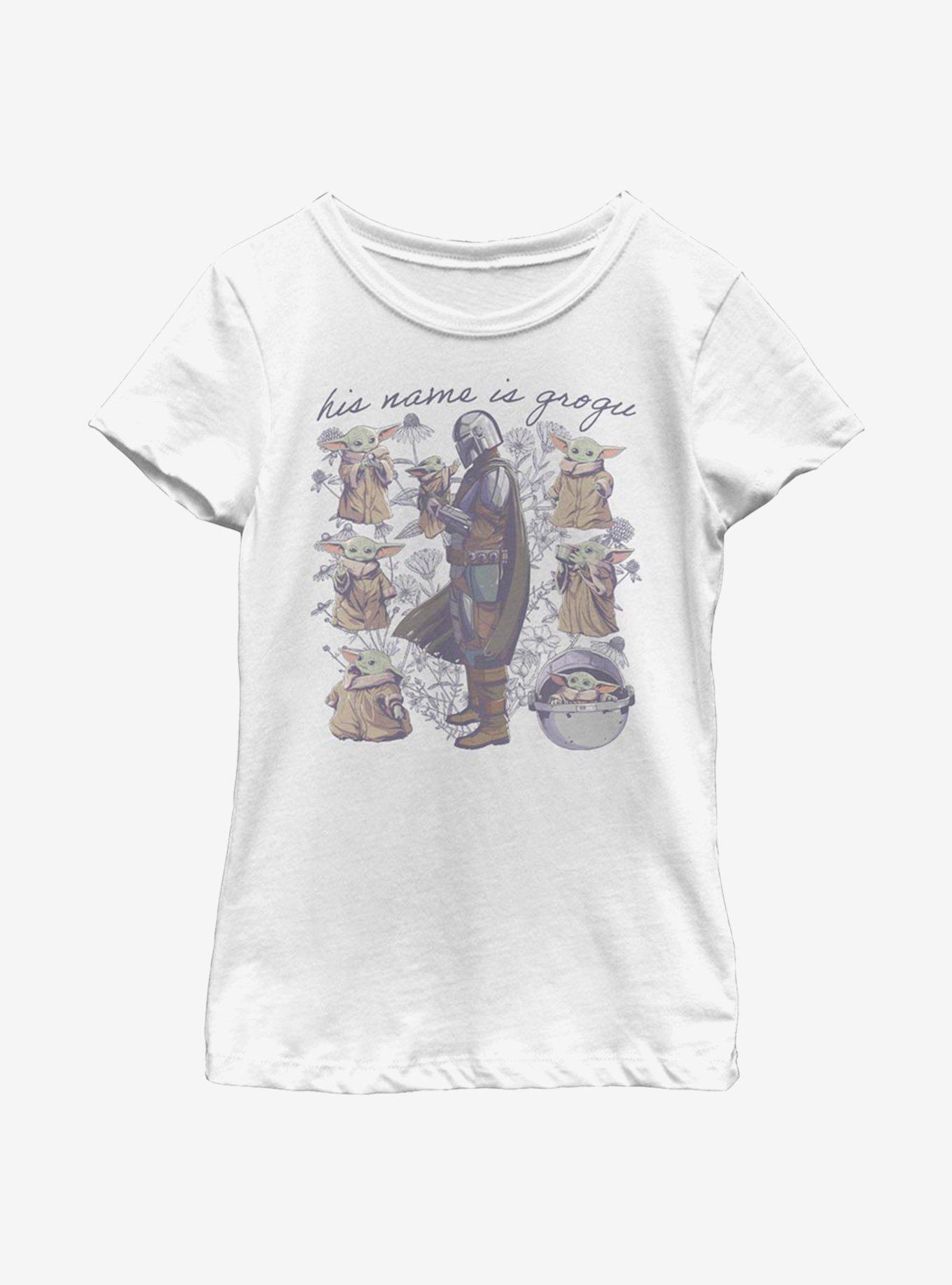Star Wars The Mandalorian The Child His Name Floral Youth Girls T-Shirt, , hi-res