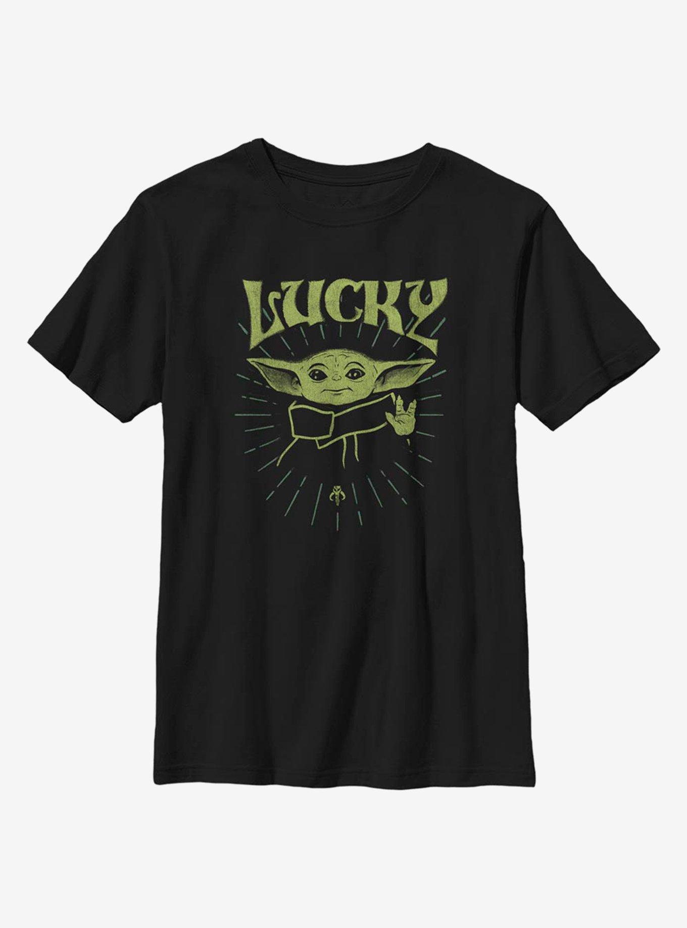 Star Wars The Mandalorian The Child Lucky Youth T-Shirt, BLACK, hi-res