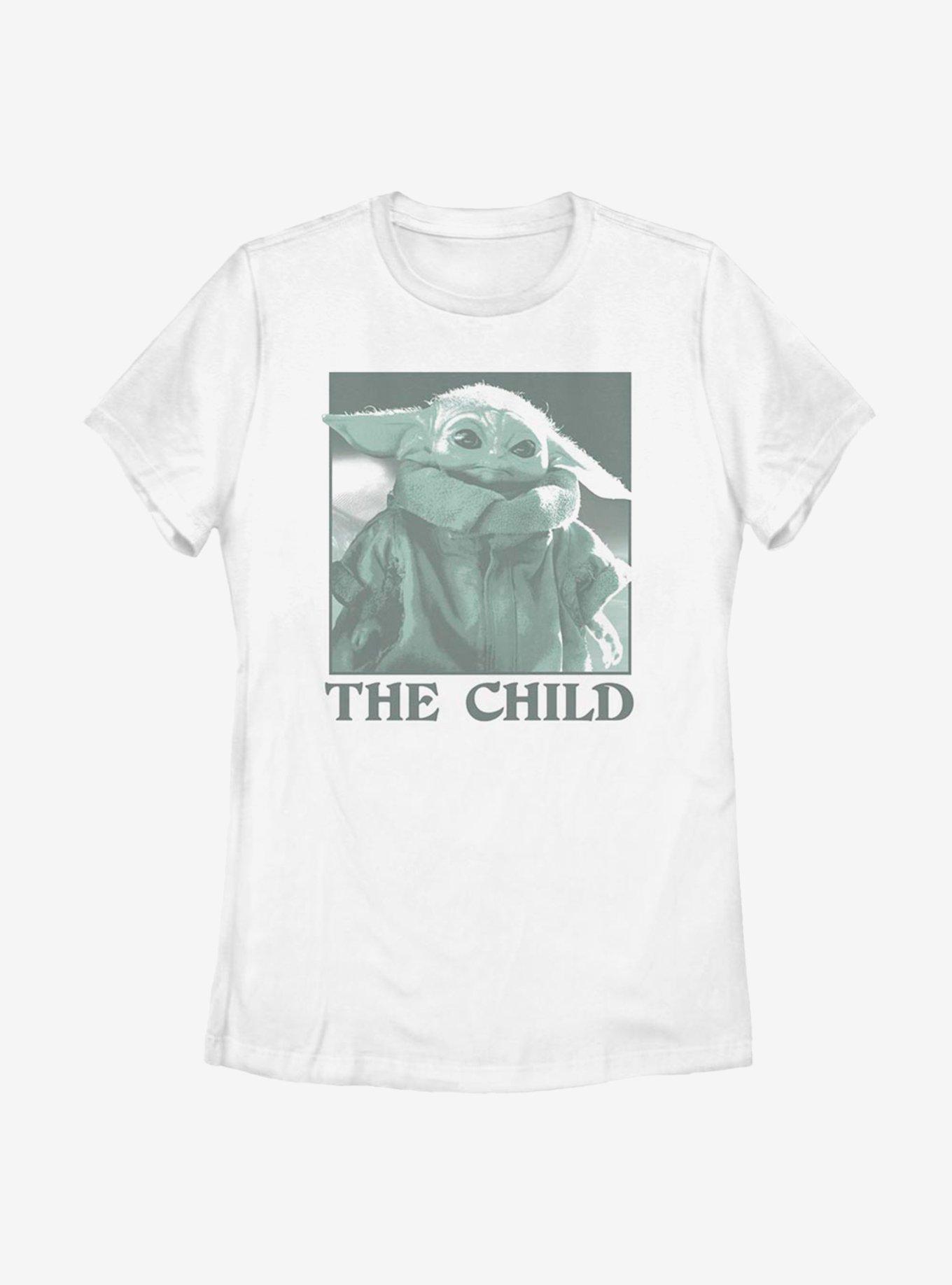 Star Wars The Mandalorian The Child Monochrome Womens T-Shirt, WHITE, hi-res