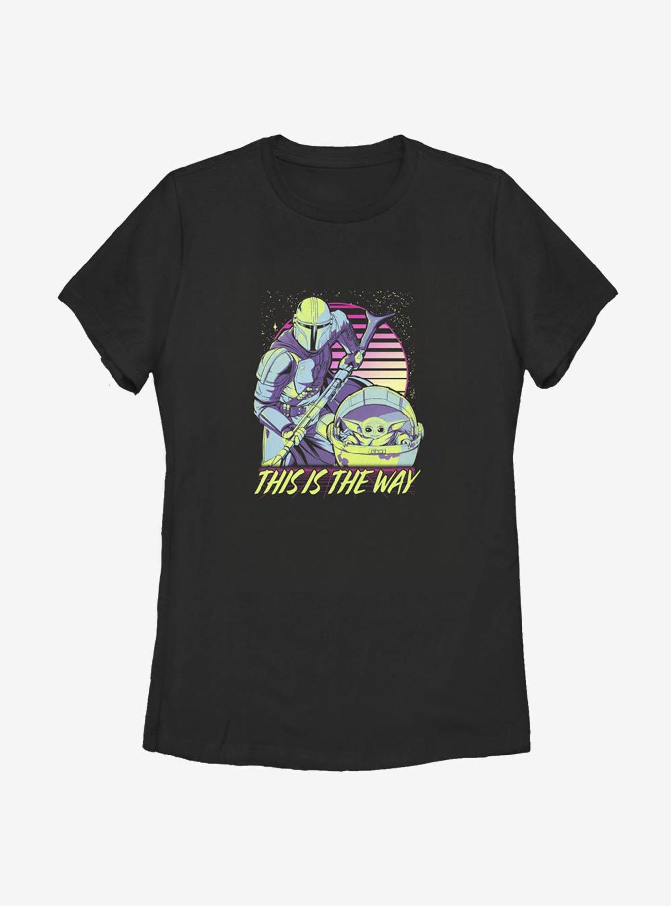 Star Wars The Mandalorian The Child Vapor Mando Womens T-Shirt, BLACK, hi-res