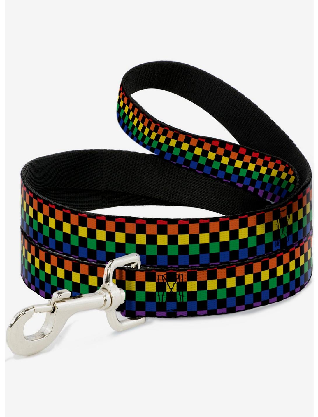 Checker Rainbow Dog Leash, , hi-res