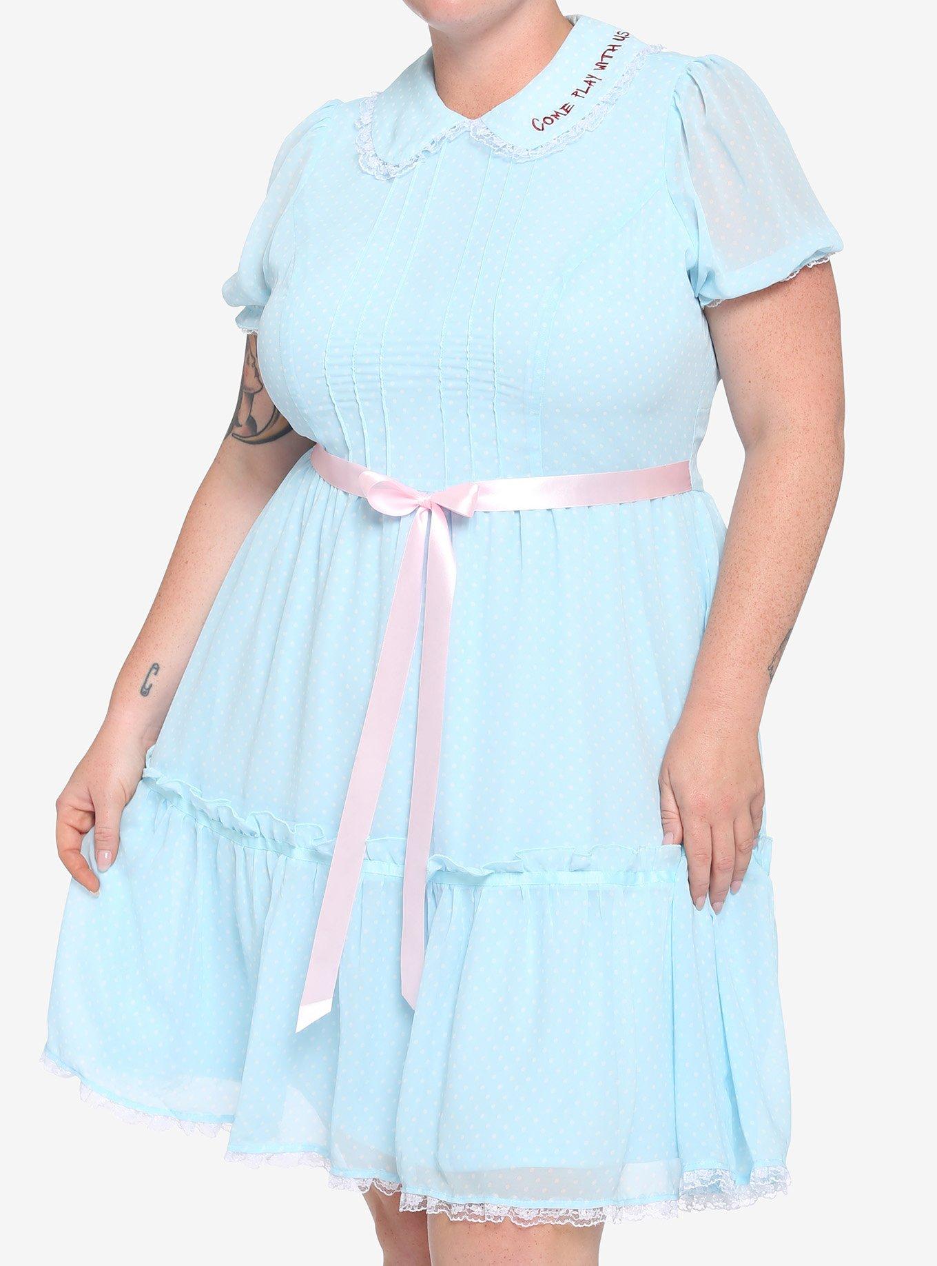 the shining blue dress The Shining Twins Dress: Handmade Retro Horror Movie Cosplay