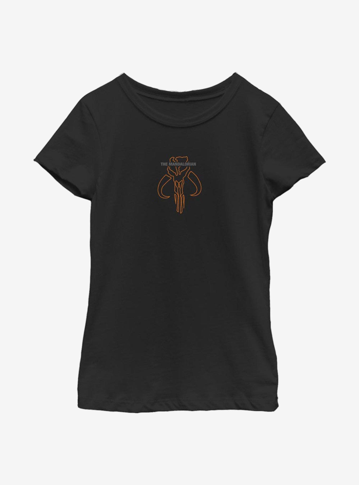 Star Wars The Mandalorian Sigil Youth Girls T-Shirt, BLACK, hi-res