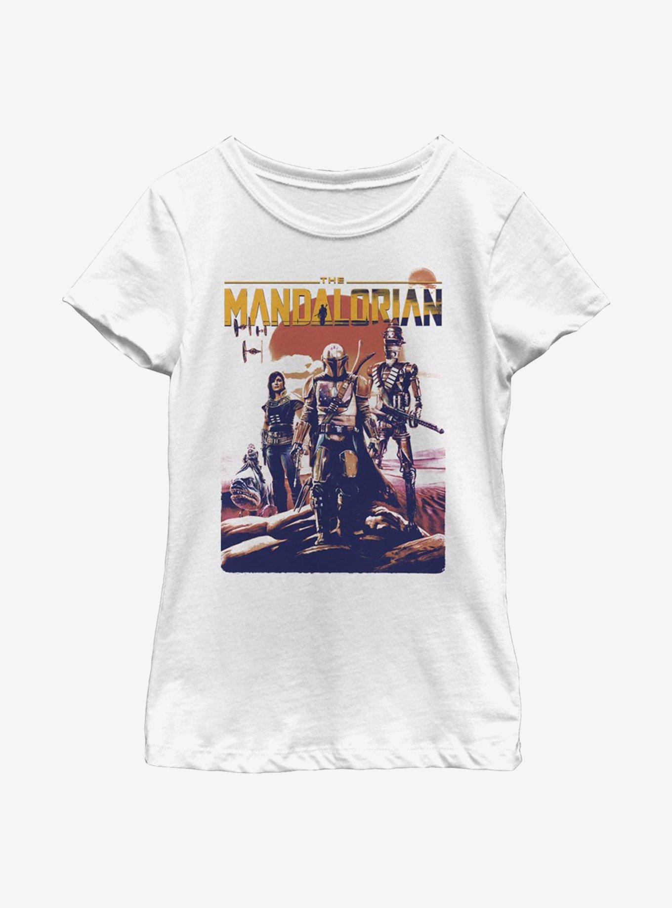 Star Wars The Mandalorian Saga Continues Youth Girls T-Shirt, WHITE, hi-res