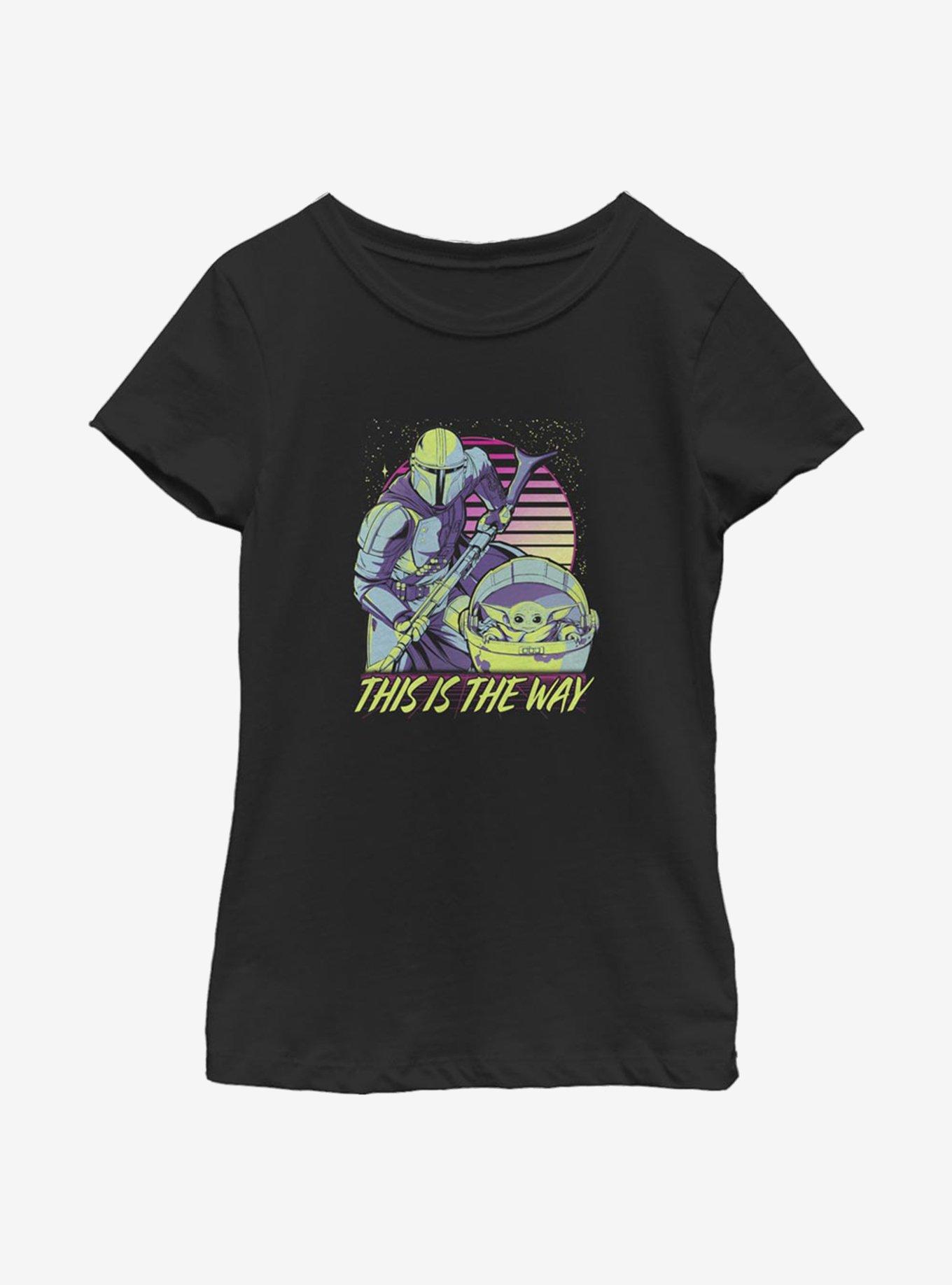 Star Wars The Mandalorian The Child Vapor Mando Youth Girls T-Shirt, BLACK, hi-res