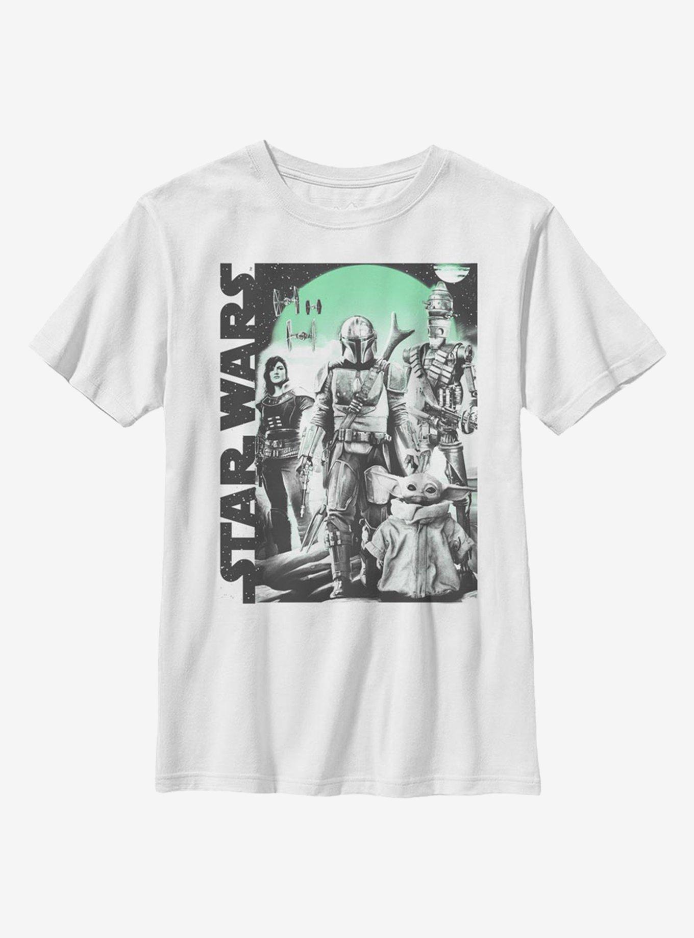 Star Wars The Mandalorian Group Poster Circle Youth T-Shirt, , hi-res