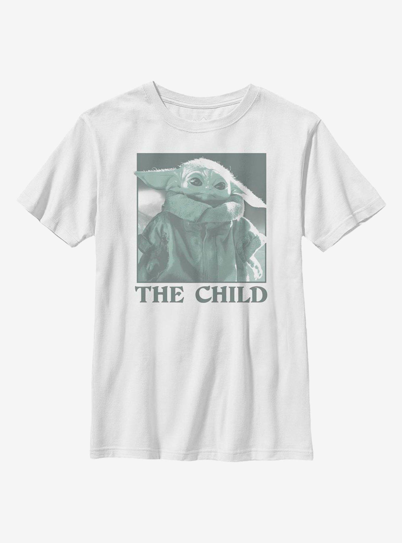 Star Wars The Mandalorian The Child Monochrome Youth T-Shirt, WHITE, hi-res