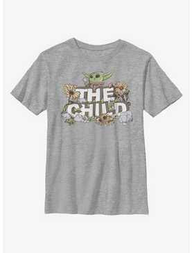 Star Wars The Mandalorian The Child Vintage Flower Cute Youth T-Shirt, , hi-res