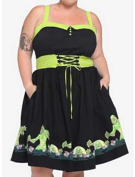 Universal Monsters Creature From The Black Lagoon Lace-Up Dress Plus Size, , hi-res
