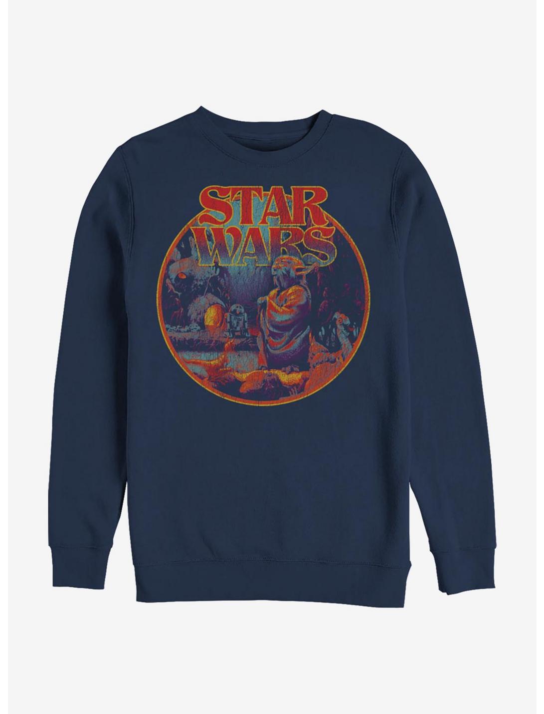 Star Wars Empire Strikes Yoda Sweatshirt, NAVY, hi-res