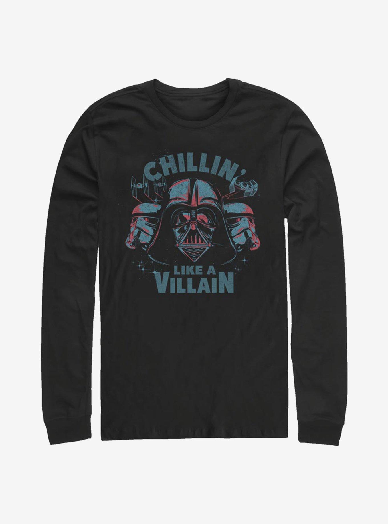 Star Wars Chillin' Like A Villain Long-Sleeve T-Shirt, BLACK, hi-res