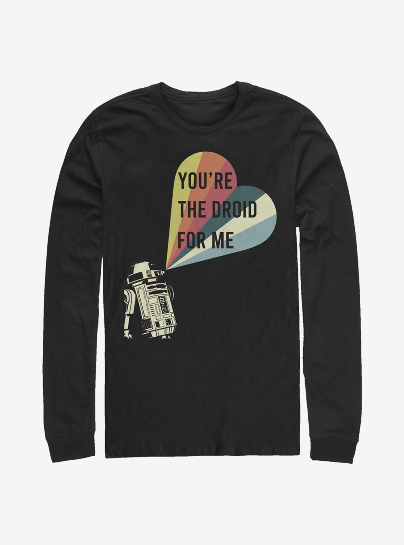 Star Wars You're The Droid For Me Long-Sleeve T-Shirt, BLACK, hi-res