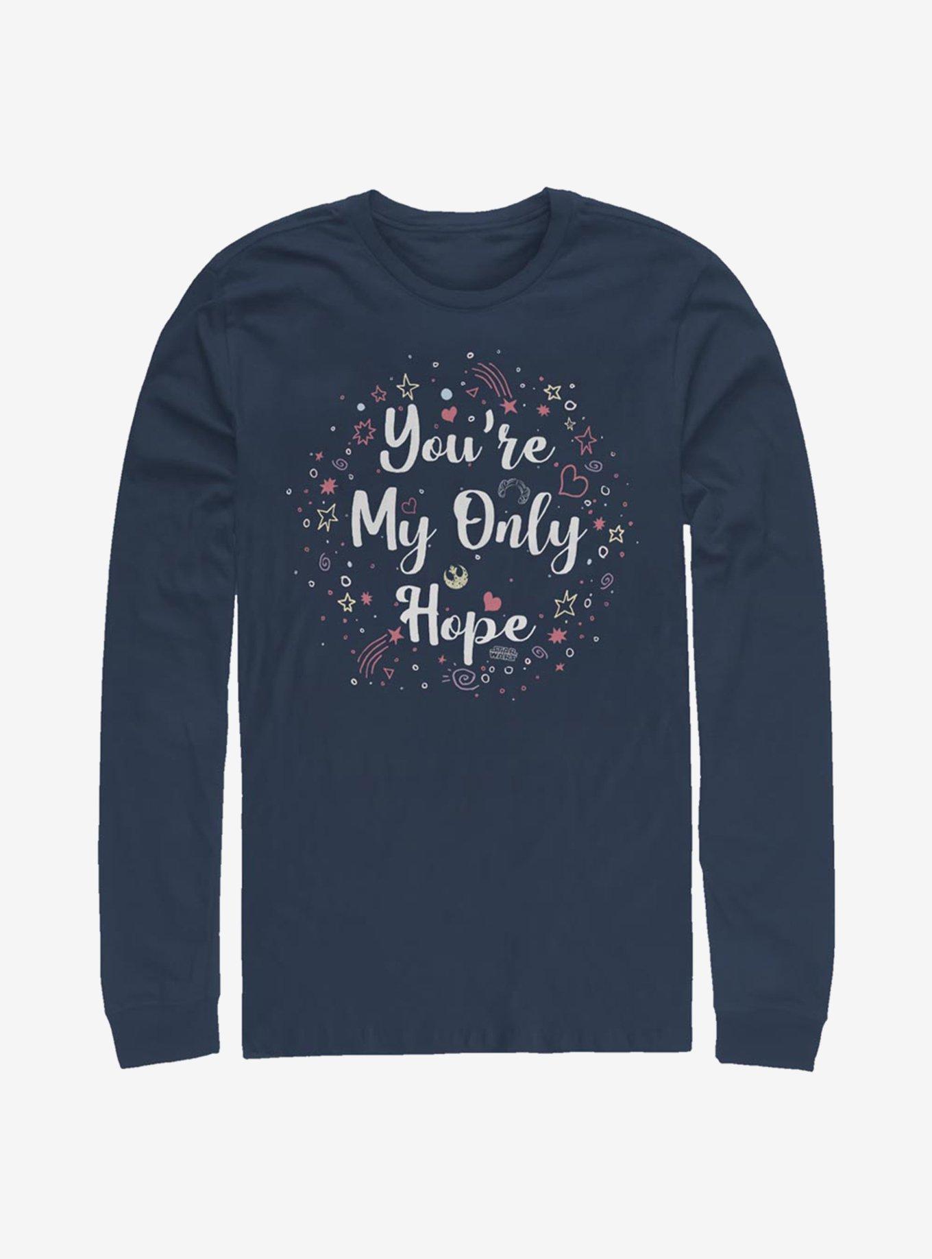 Star Wars You're My Only Hope Long-Sleeve T-Shirt, NAVY, hi-res