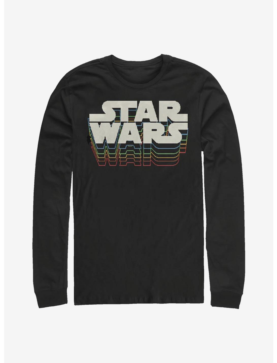 Star Wars Retro Gradient Long-Sleeve T-Shirt, BLACK, hi-res