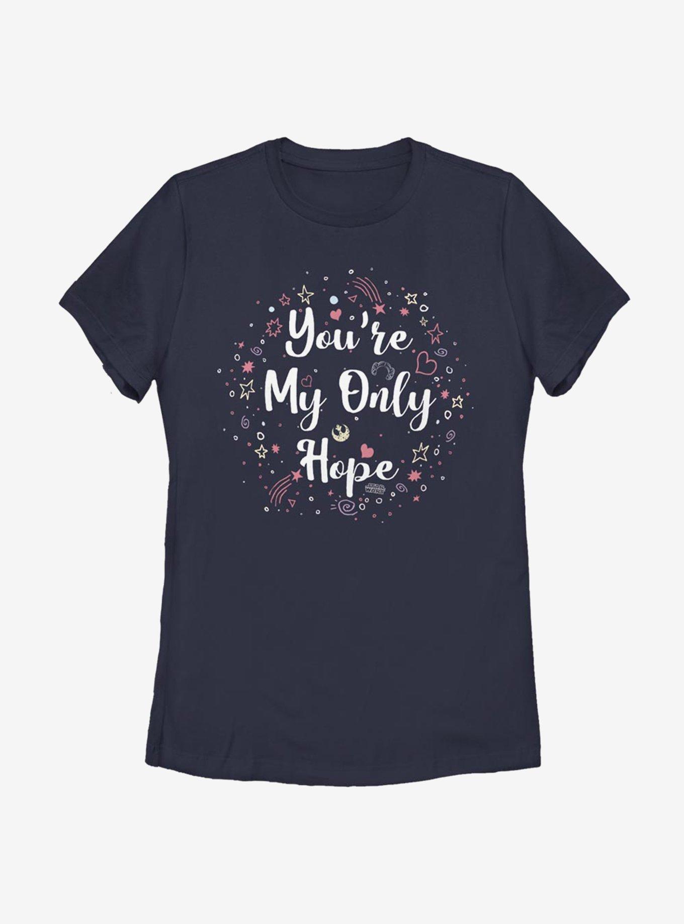 Star Wars You're My Only Hope Womens T-Shirt, NAVY, hi-res