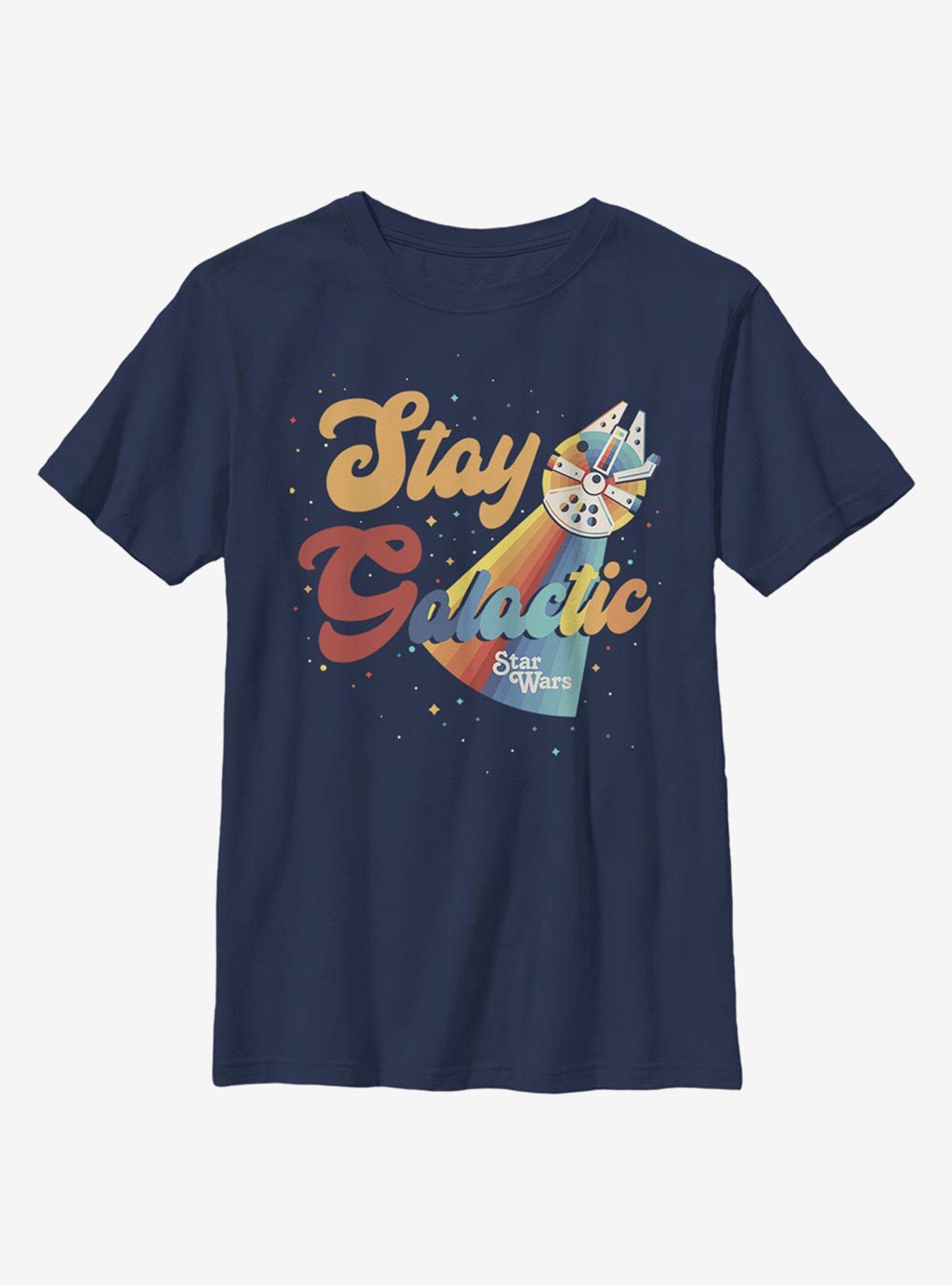 Star Wars Retro Stay Galactic Youth T-Shirt, NAVY, hi-res