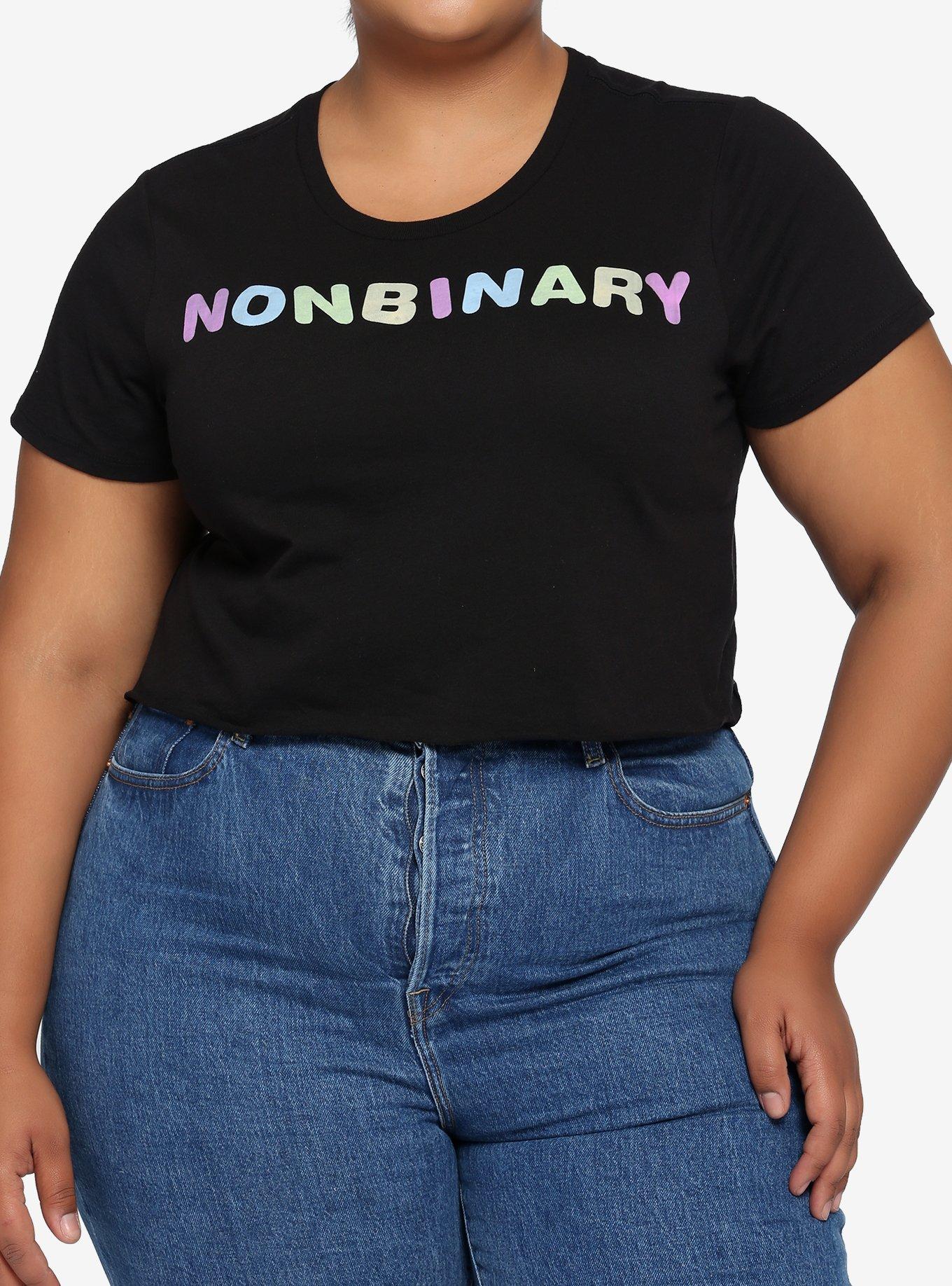 Nonbinary Crop T-shirt Plus Size, MULTI, hi-res