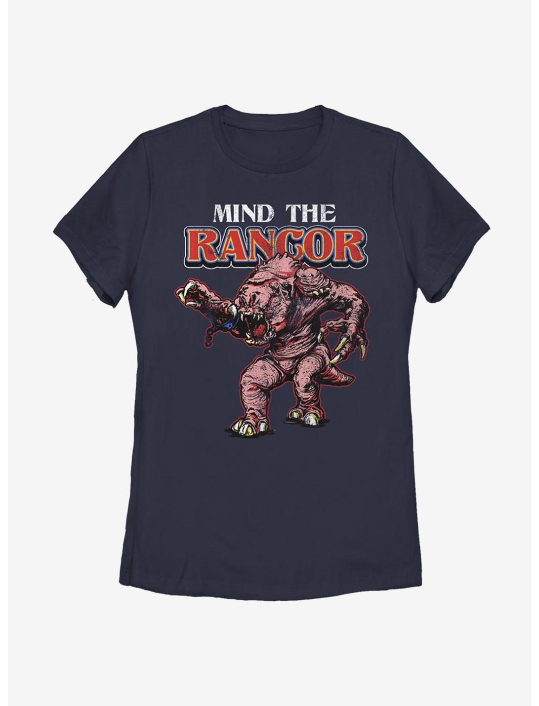 Star Wars Retro Mind The Rancor Womens T-Shirt, NAVY, hi-res