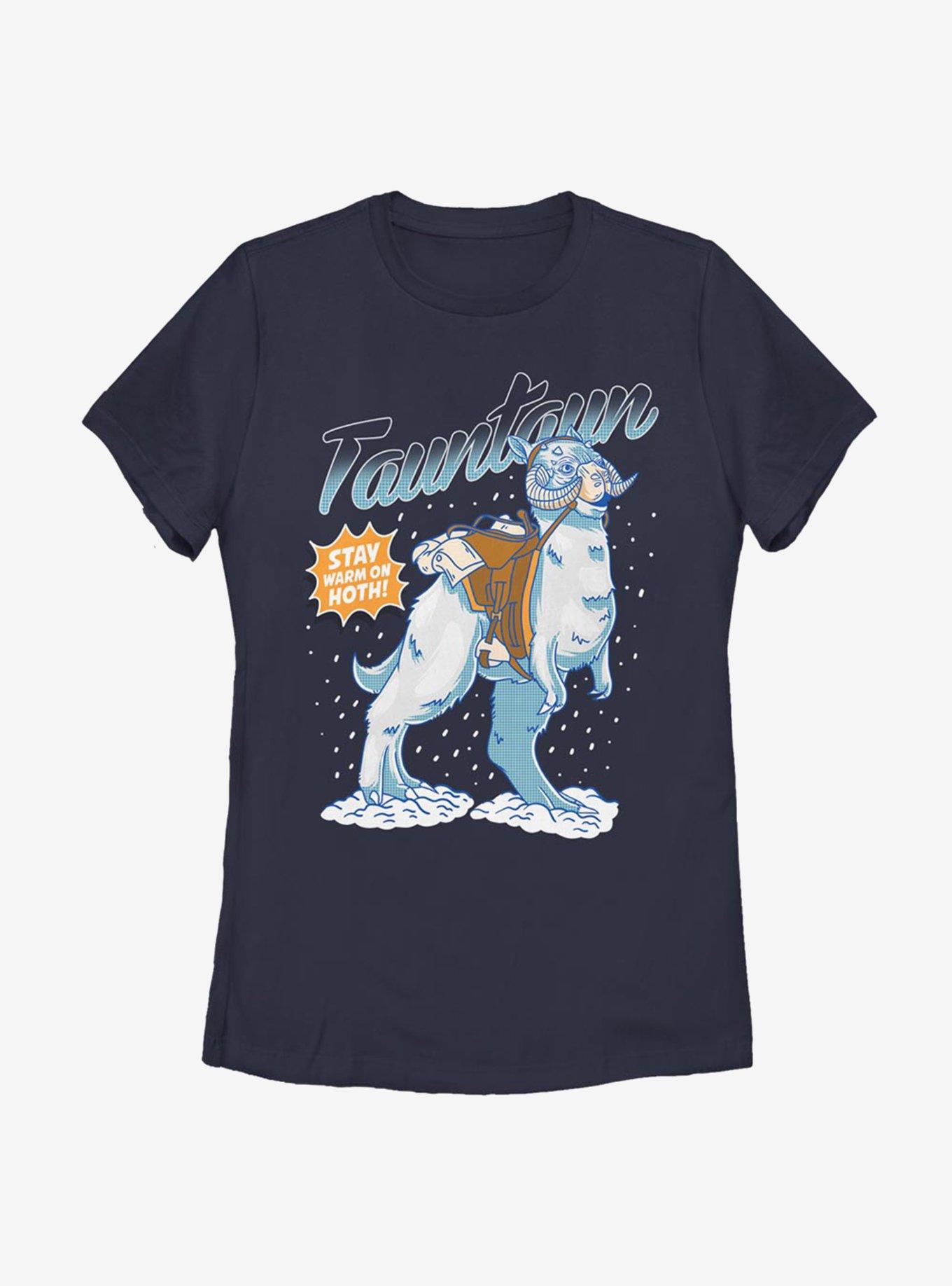 Star Wars Snowy Tauntaun Womens T-Shirt, NAVY, hi-res