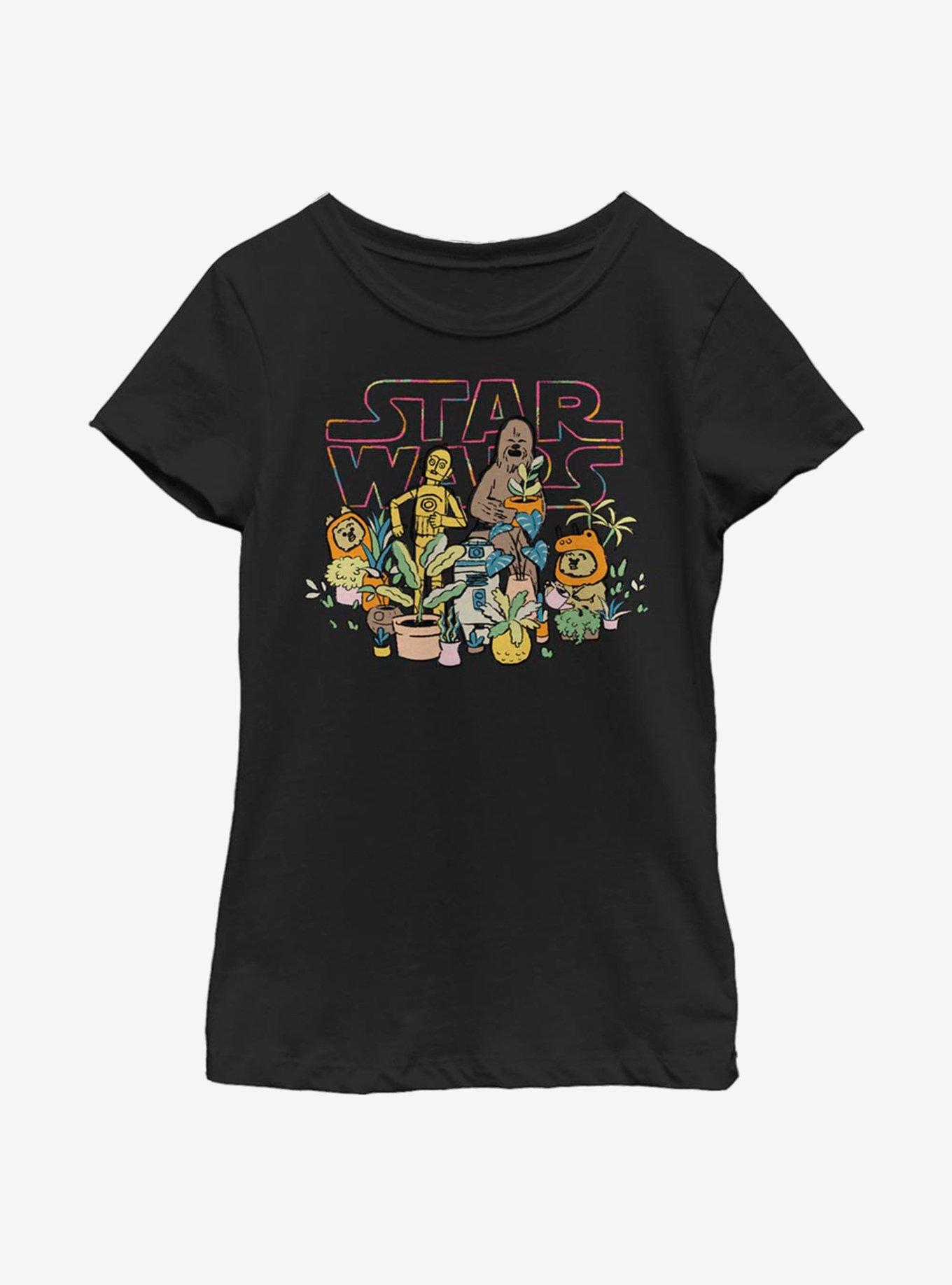 Star Wars Greenhouse Youth Girls T-Shirt, BLACK, hi-res