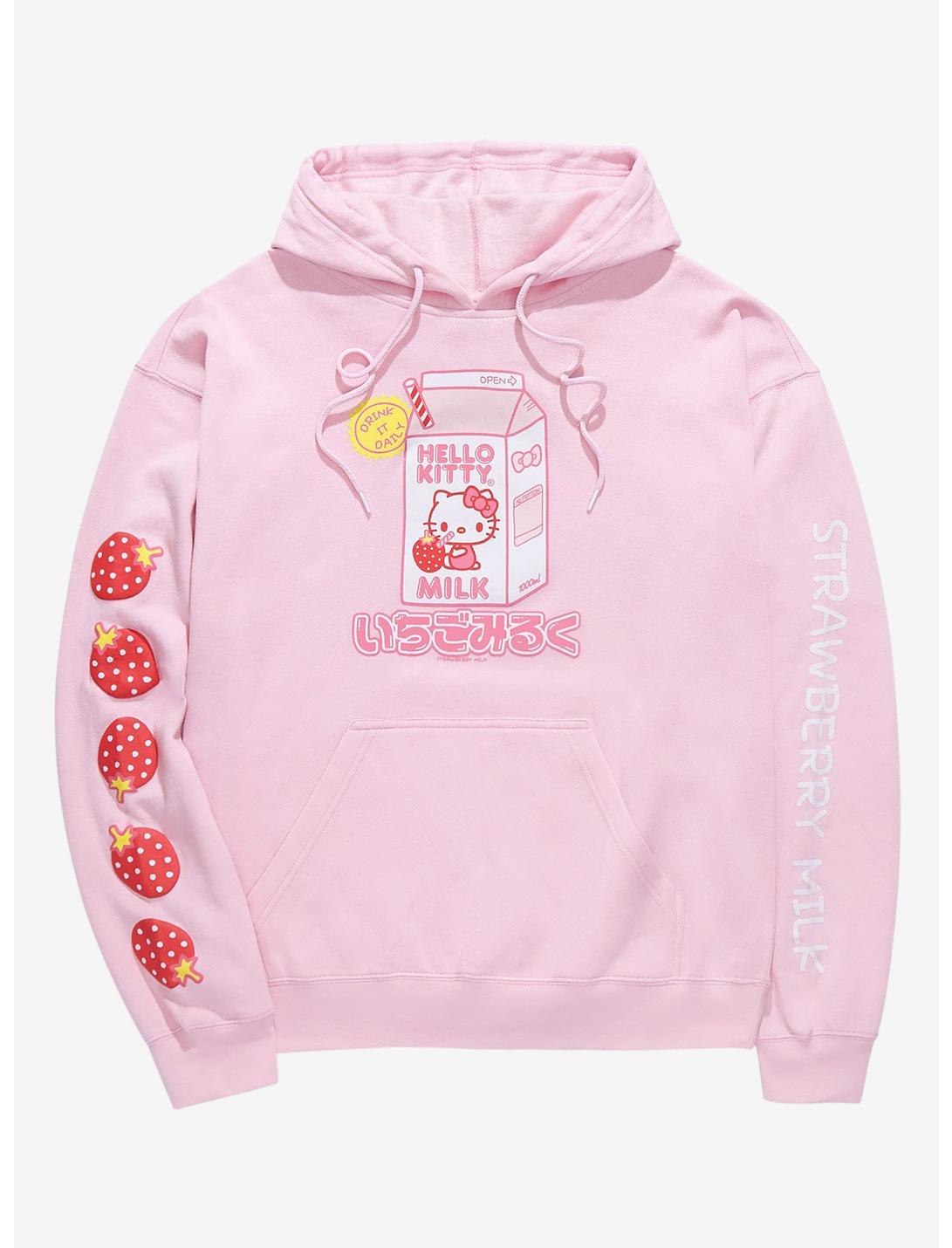 Hello Kitty Strawberry Milk Girls Hoodie, MULTI, hi-res