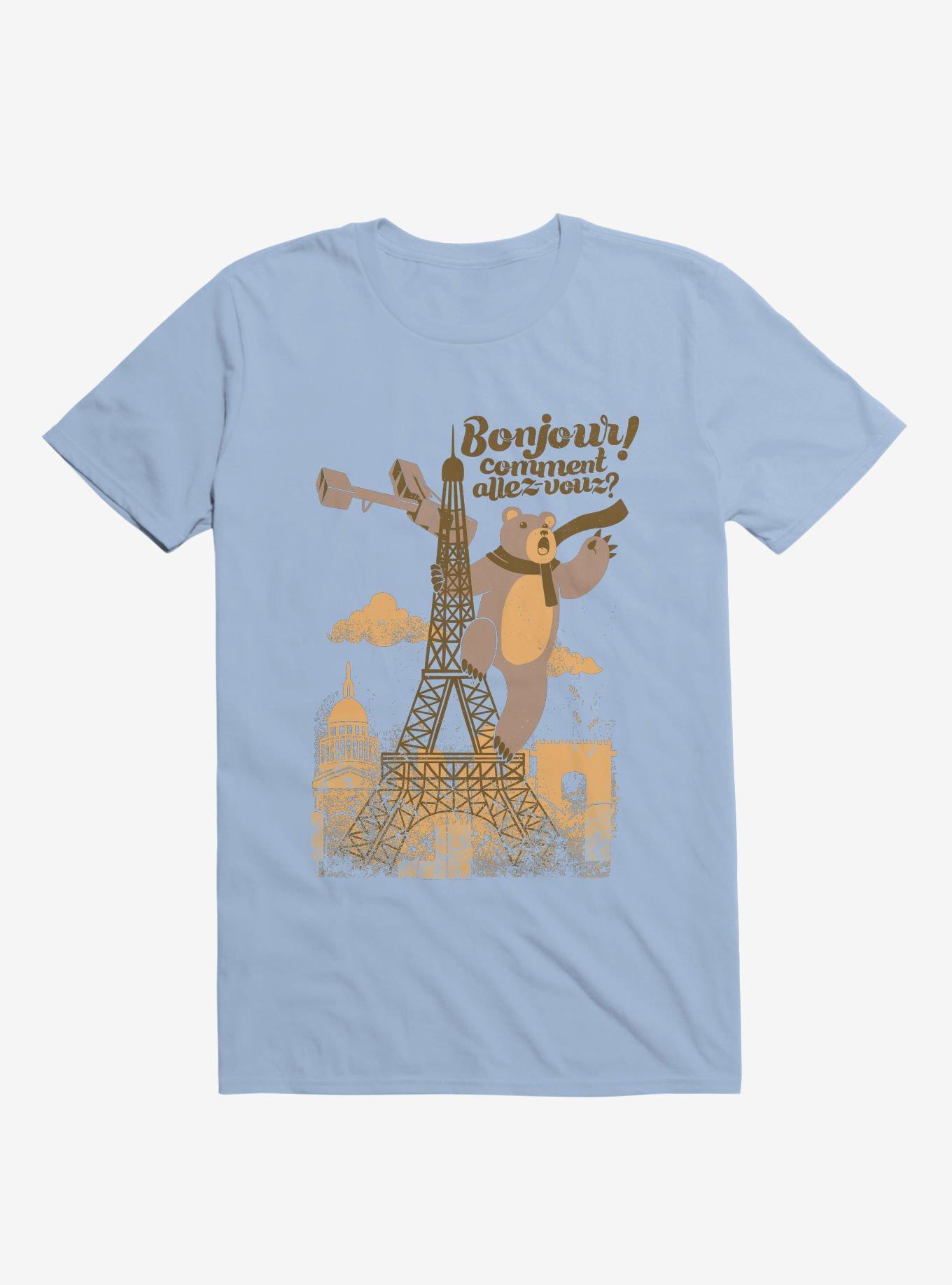 Paris King Kong Bear Eiffel Tower T-Shirt, , hi-res