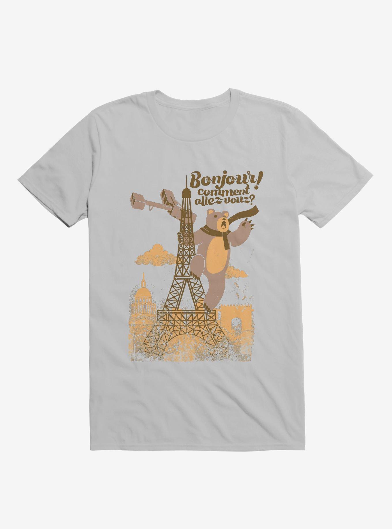 Paris King Kong Bear Eiffel Tower T-Shirt, , hi-res