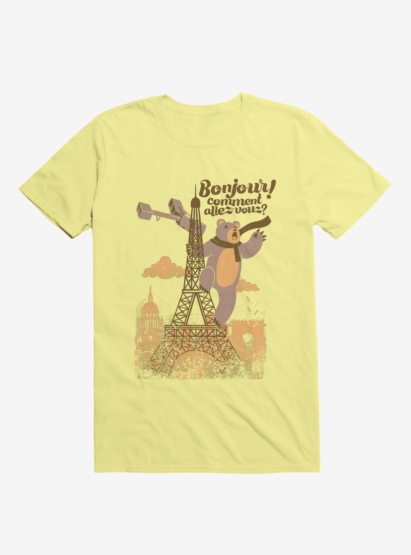 Paris King Kong Bear Eiffel Tower T-Shirt, , hi-res