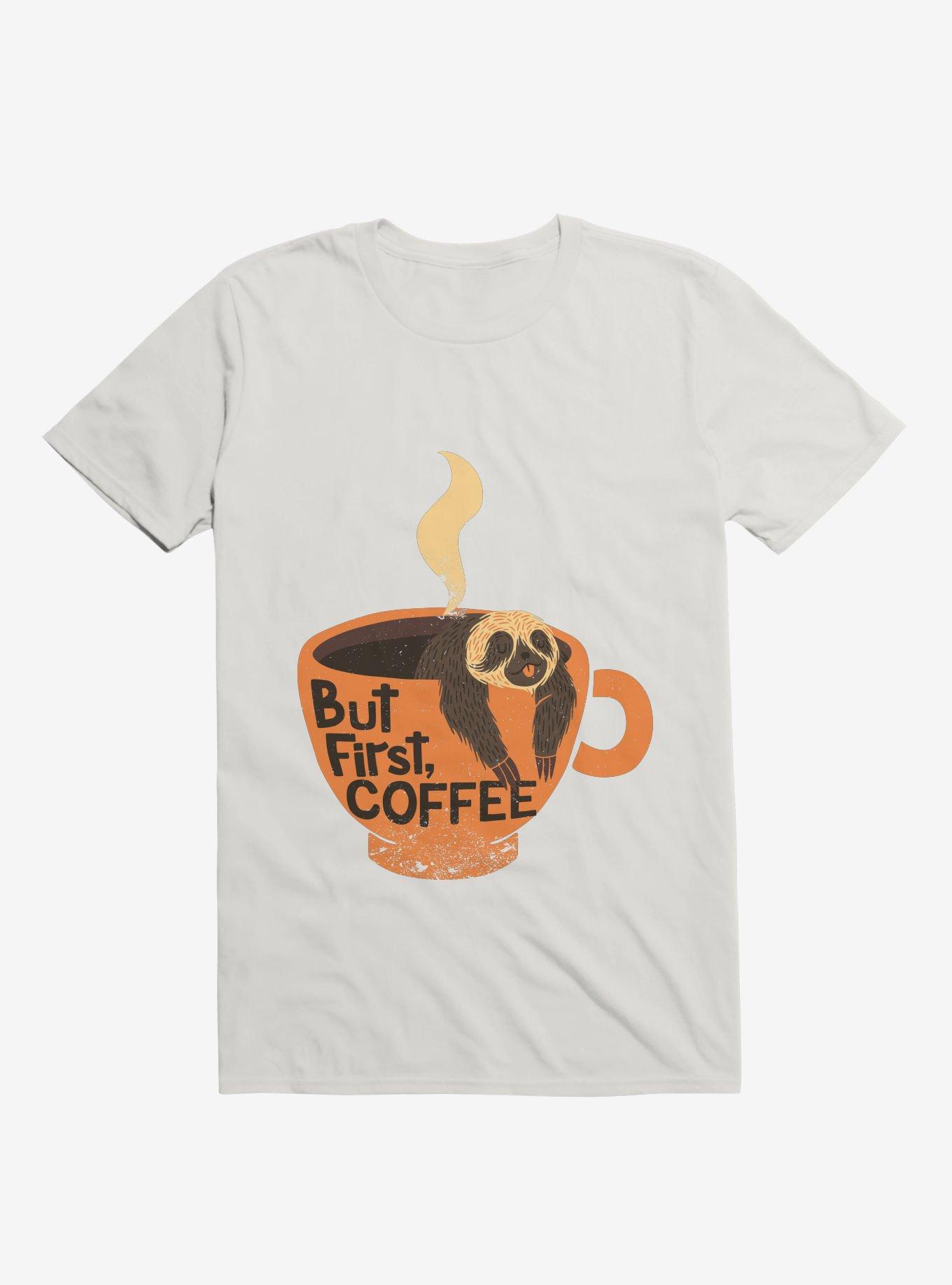 But First, Coffee Sloth T-Shirt, , hi-res