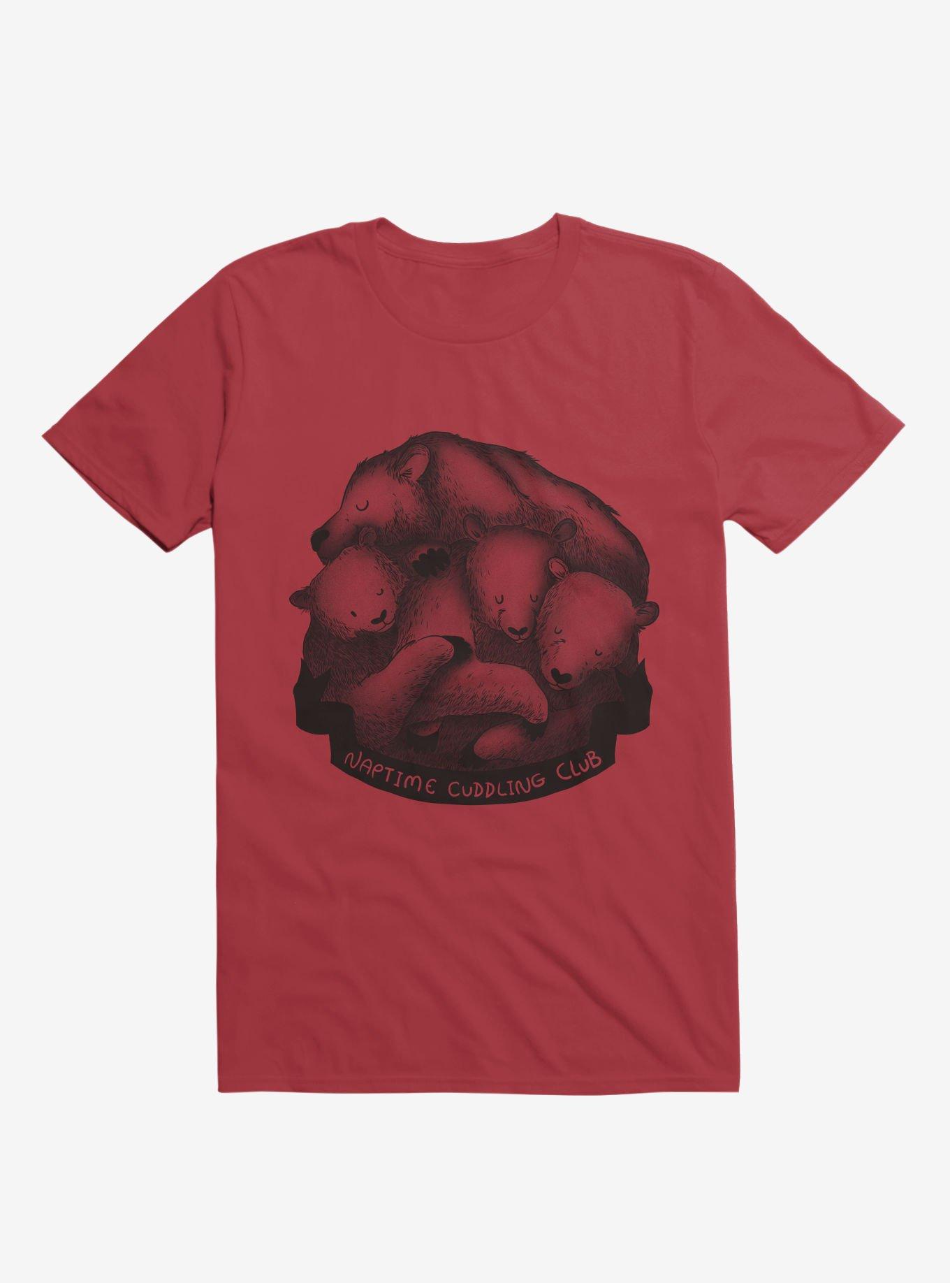 Naptime Cuddling Bears Club T-Shirt, RED, hi-res