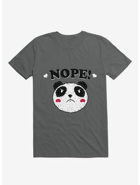 Nope Panda Charcoal Grey T-Shirt, , hi-res