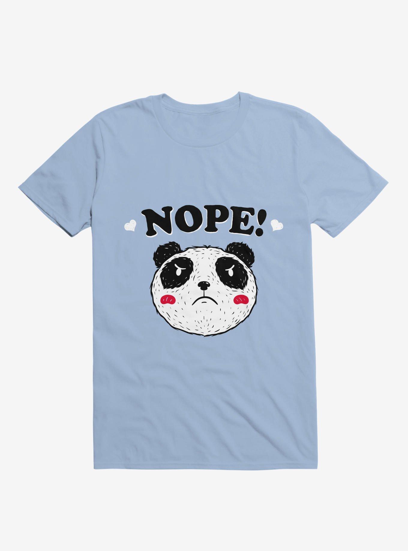 Nope Panda T-Shirt, LIGHT BLUE, hi-res