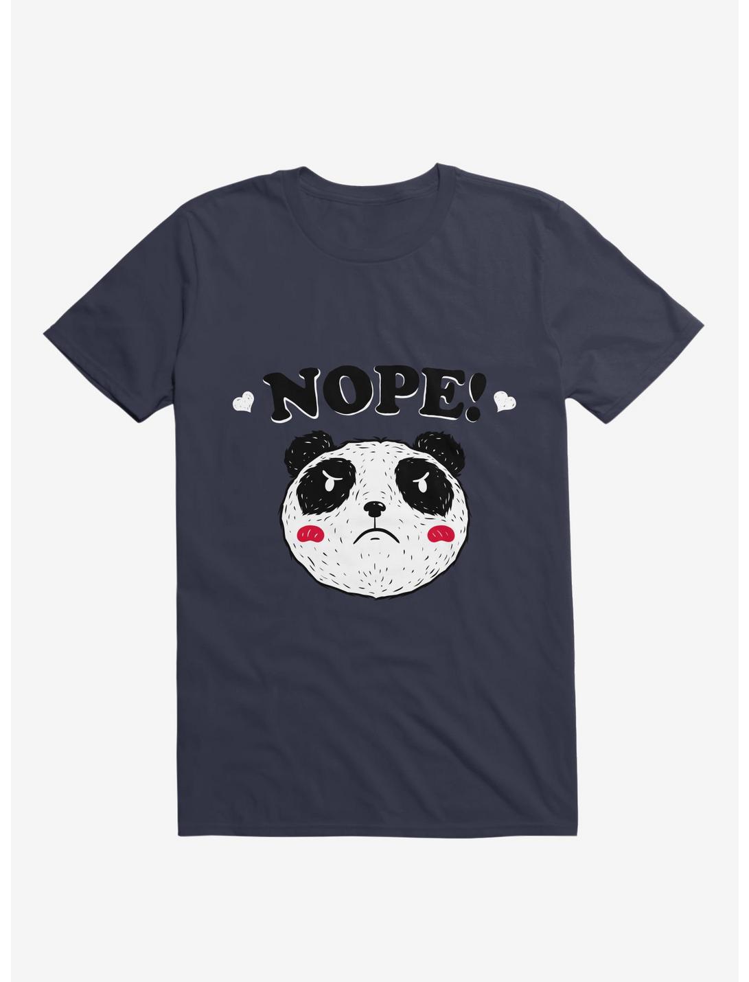 Nope Panda T-Shirt, NAVY, hi-res