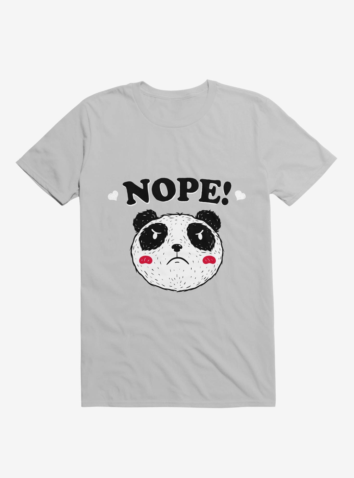 Nope Panda T-Shirt, ICE GREY, hi-res