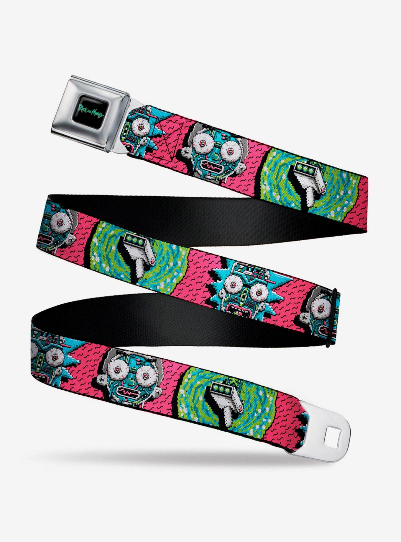 Rick and Morty Circuit Faces Portal Gun Seatbelt Belt, , hi-res