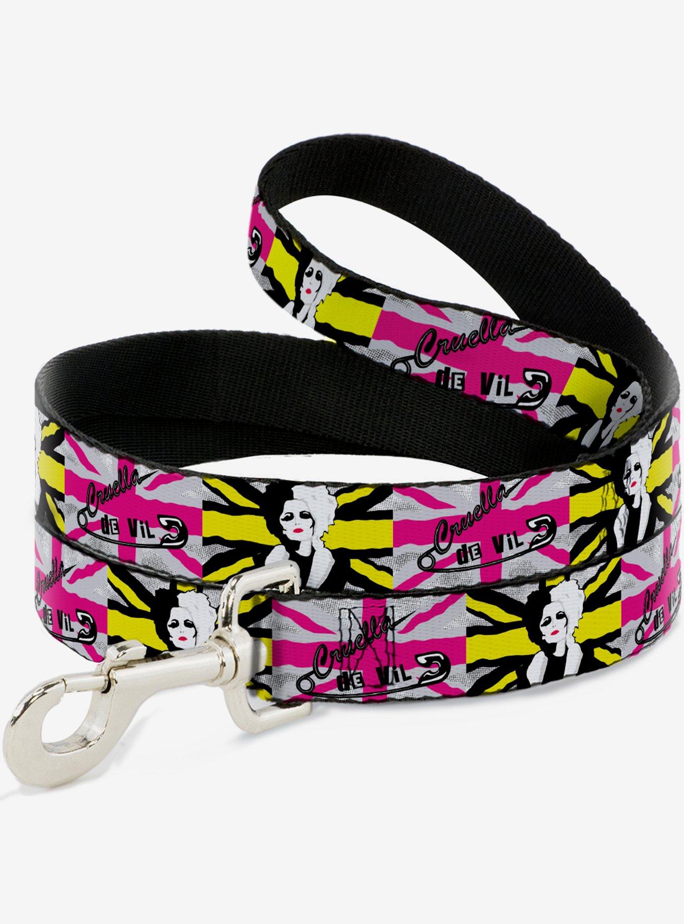 Disney Cruella De Vil Safety Pin Union Jack Dog Leash, , hi-res