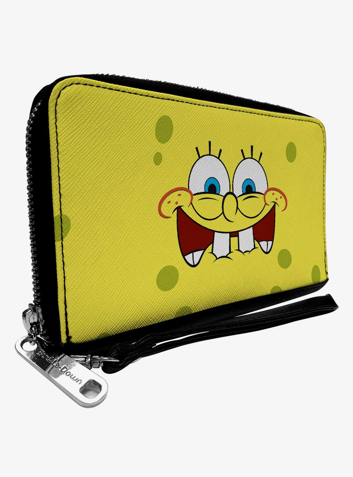 SpongeBob Biting Lip Zip Around Wallet, , hi-res