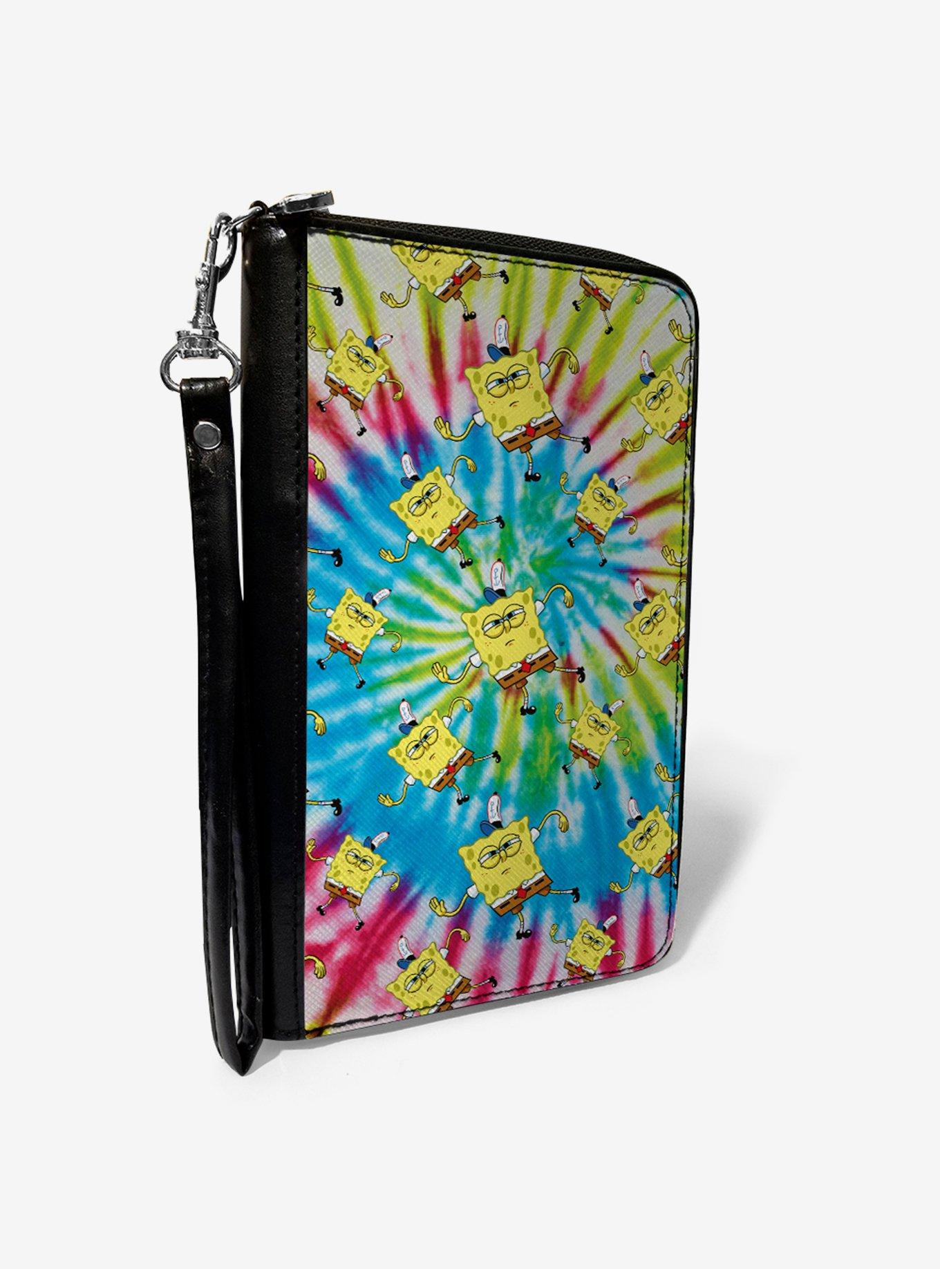 SpongeBob Dancing Tie Dye Zip Around Wallet, , hi-res