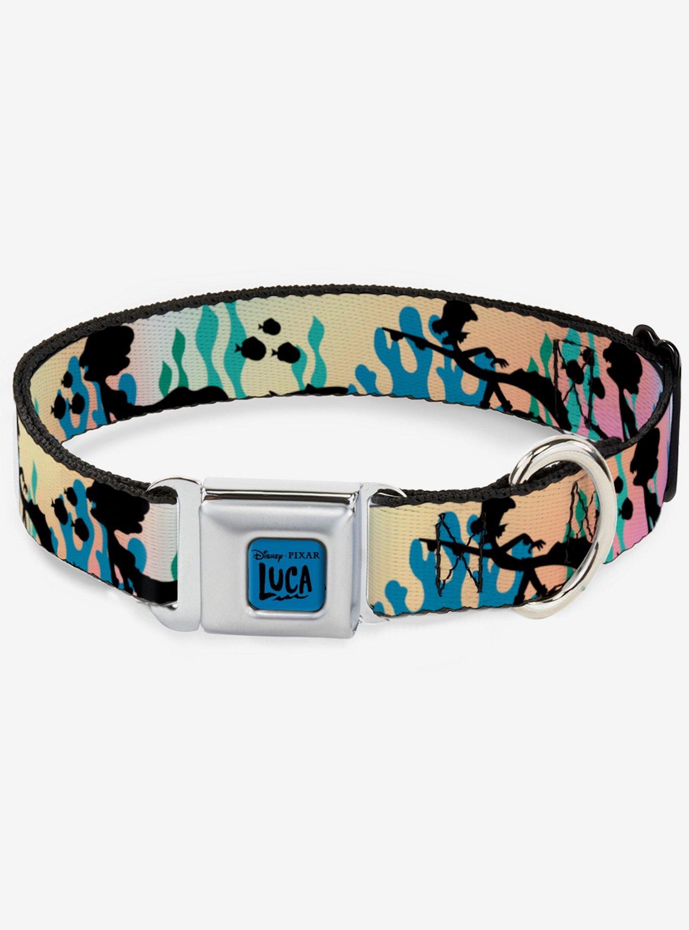 Luca and Alberto Sea Monsters Underwater Seatbelt Dog Collar, , hi-res